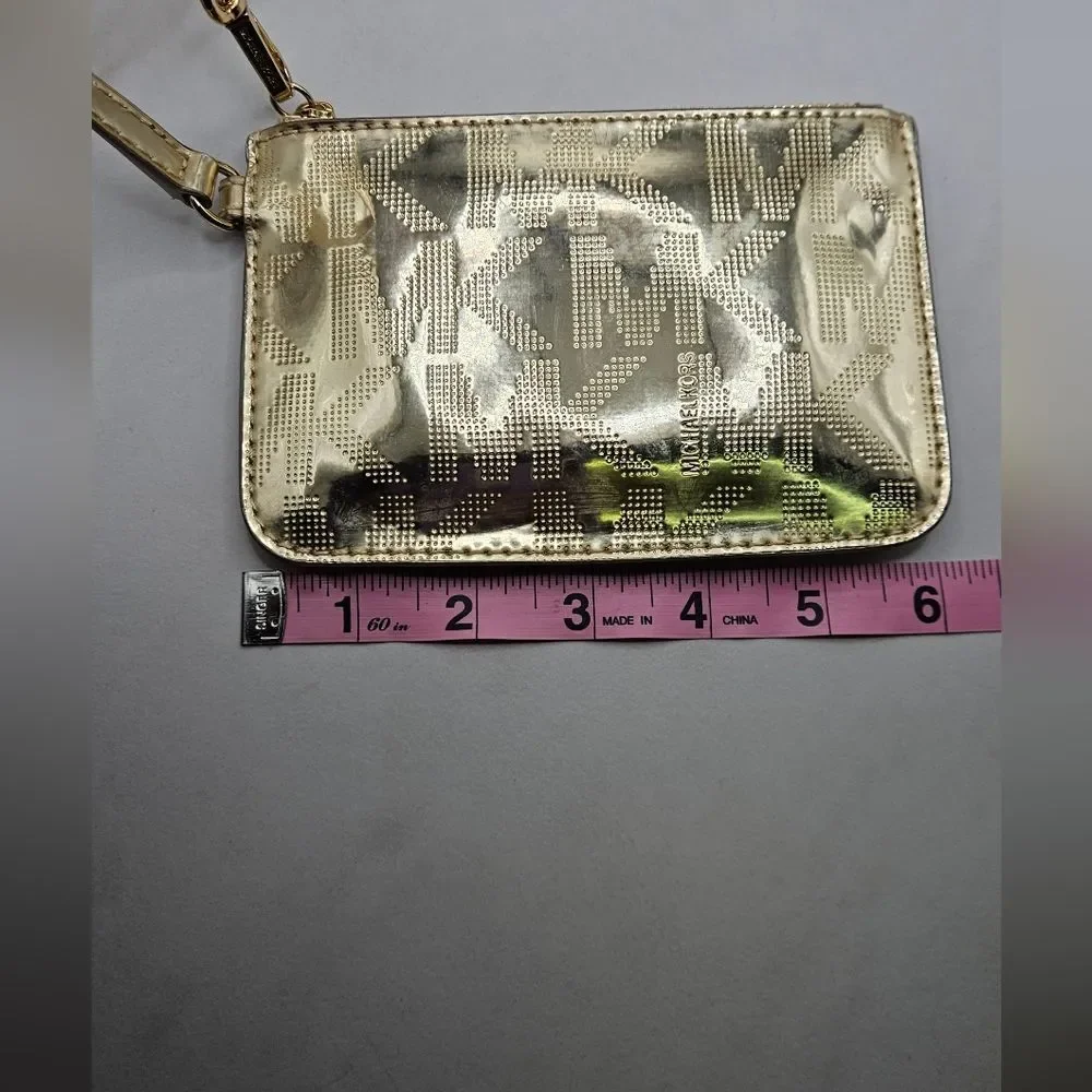 Michael Kors Women's Gold Monogram Wallet - Picture 6 of 7